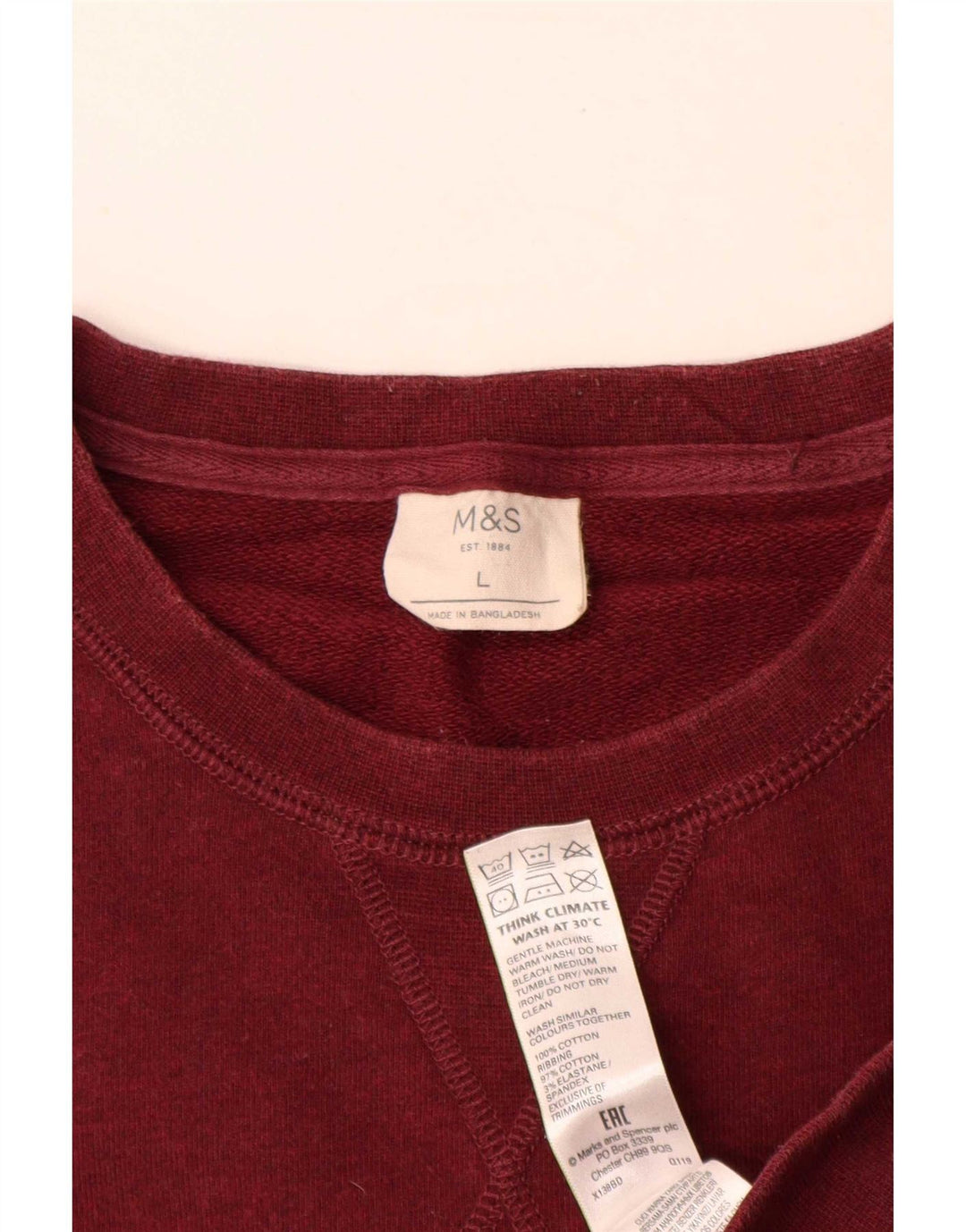 Hanorac pentru bărbați Marks & Spencer Pulover mare din bumbac maro