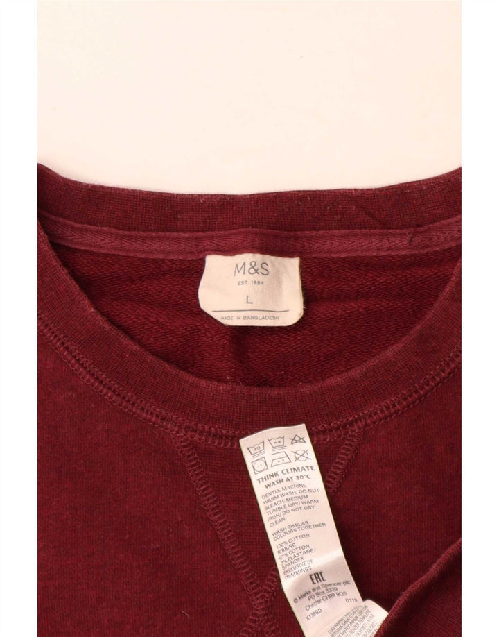 Hanorac pentru bărbați Marks & Spencer Pulover mare din bumbac maro