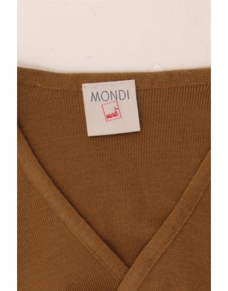 MONDI Womens Longline Poncho Cardigan Sweater One Size Brown Vintage Mondi and Second-Hand Mondi from Messina Hembry 