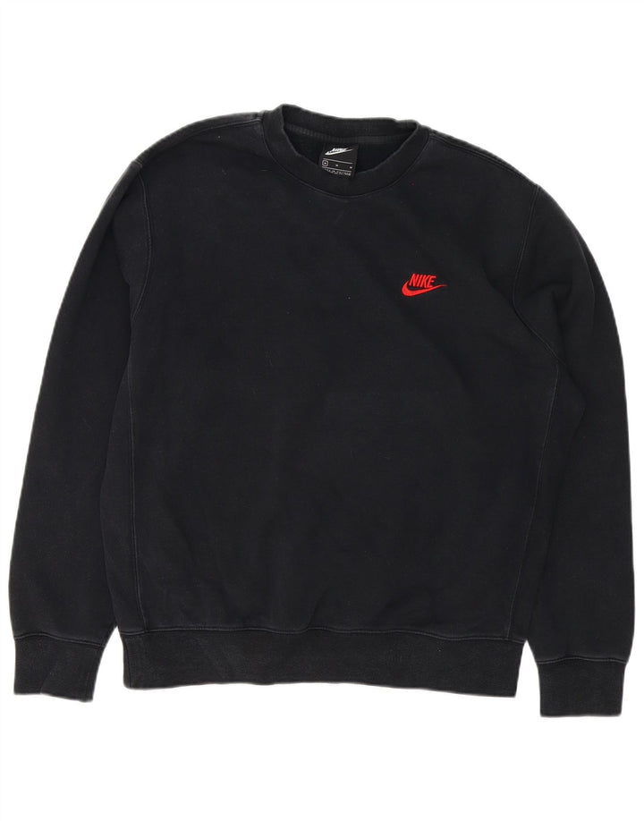 Pulover Nike pentru bărbați, bumbac mediu negru