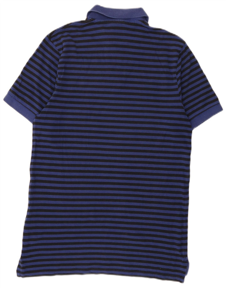 Tricou polo Nike pentru bărbați Inter Milan, bumbac cu dungi, albastru bleumarin mediu