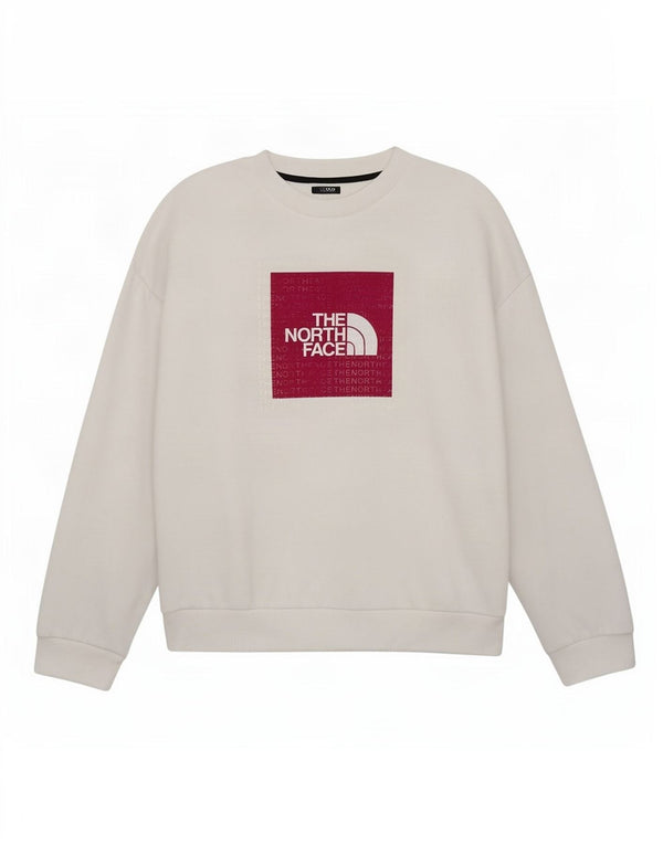 Pulover cu grafic pentru femei The North Face UK 16 Bumbac alb mare