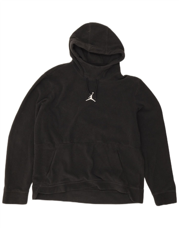Jumper Jordan pentru bărbați din fleece grafic, poliester mare, negru