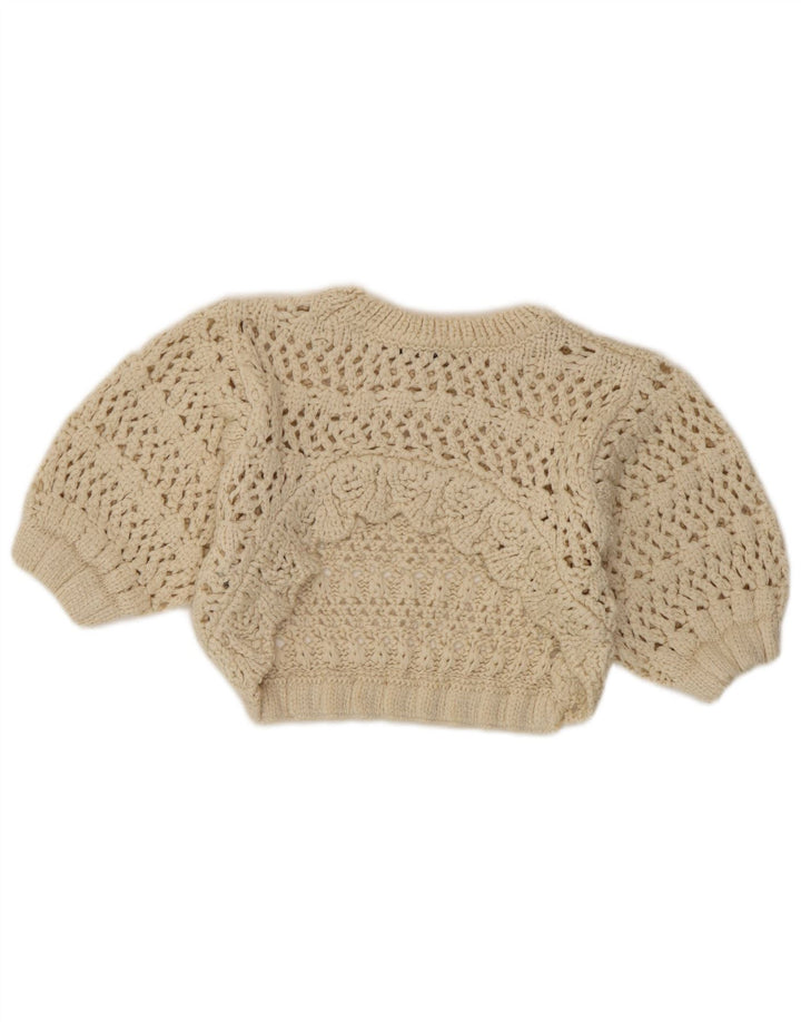 Top tricot pentru femei Zara UK 8 Small Beige Acrylic