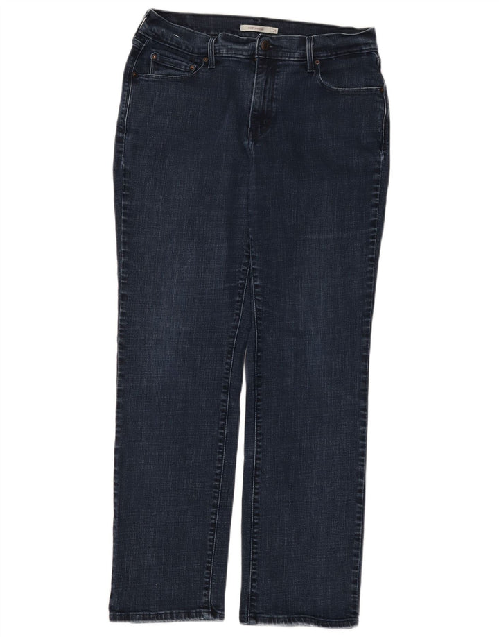 Blugi drepti 505 pentru femei Levi's W31 L32 bumbac bleumarin