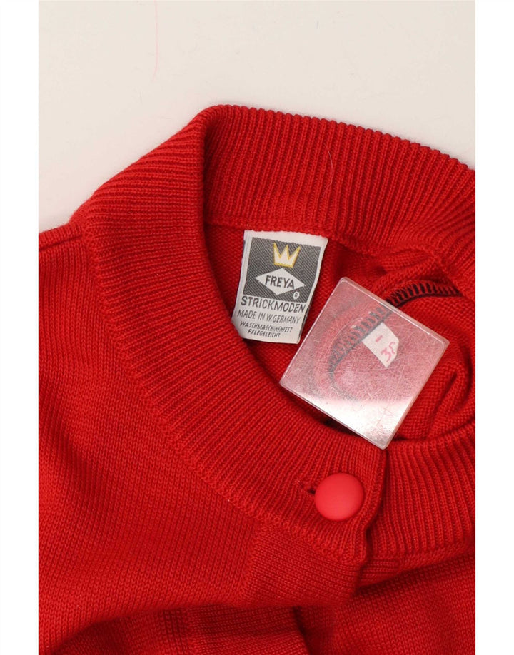 Pulover cardigan pentru femei Freya EU 38 Medium Red Poliacrilic