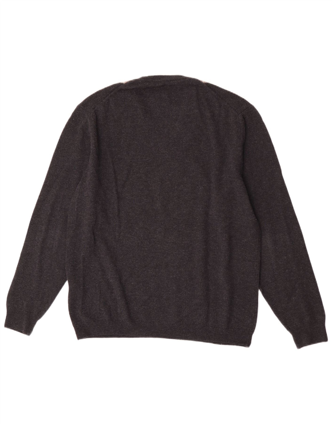 Burlington Pulover cu decolteu în V pentru bărbați IT 52 Large Gri Argyle/Diamond