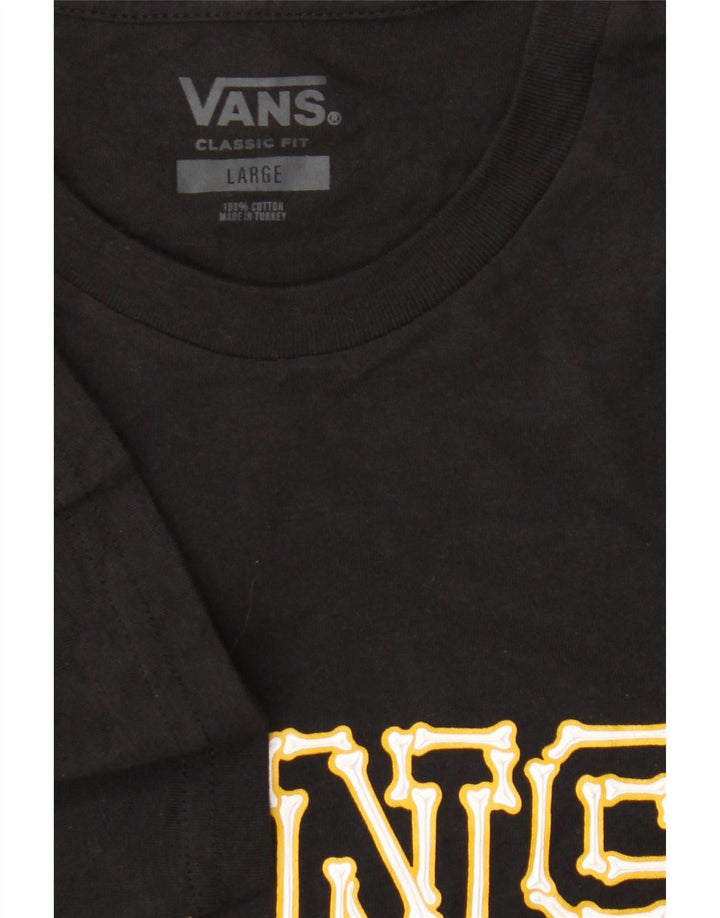 Tricou grafic Vans pentru bărbați Top mare din bumbac negru