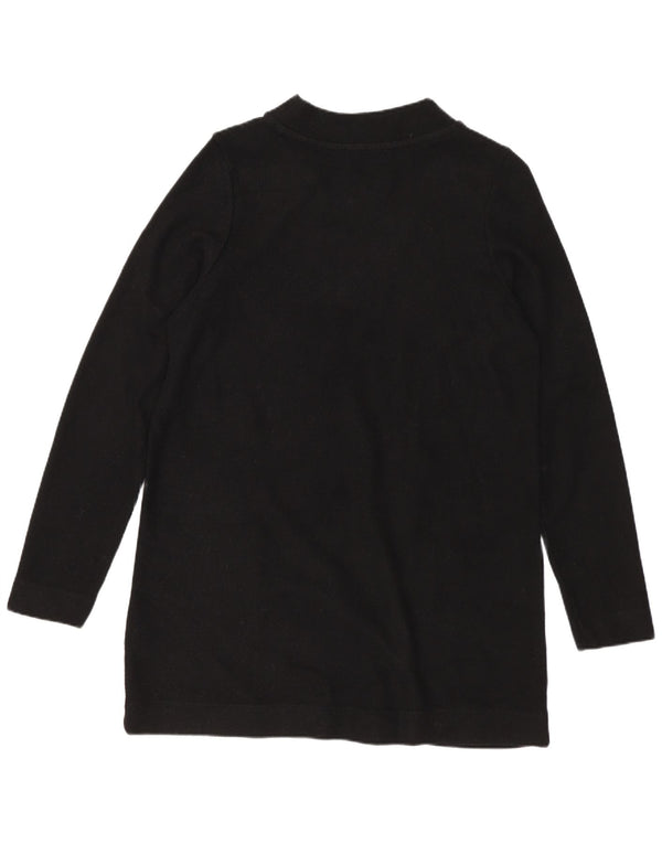 Marks & Spencer Womens Long Sleeve Tunic Top UK 12 Medium Black Polyester