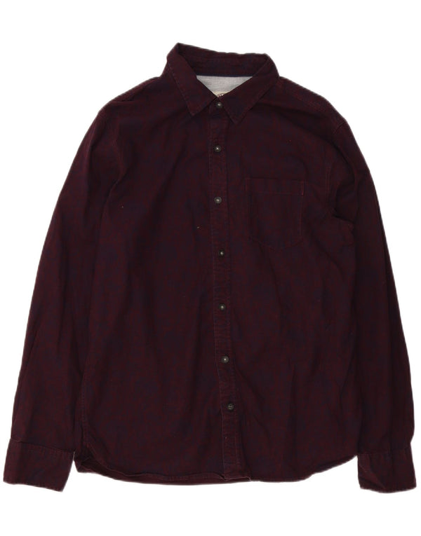 Cămașă pentru bărbați Fat Face cu model abstract, bumbac mediu burgundy