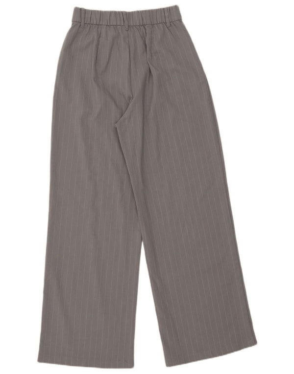 Pantaloni chino Hollister pentru femei cu talie înaltă și picioare largi XS W25 L28 gri cu dungi