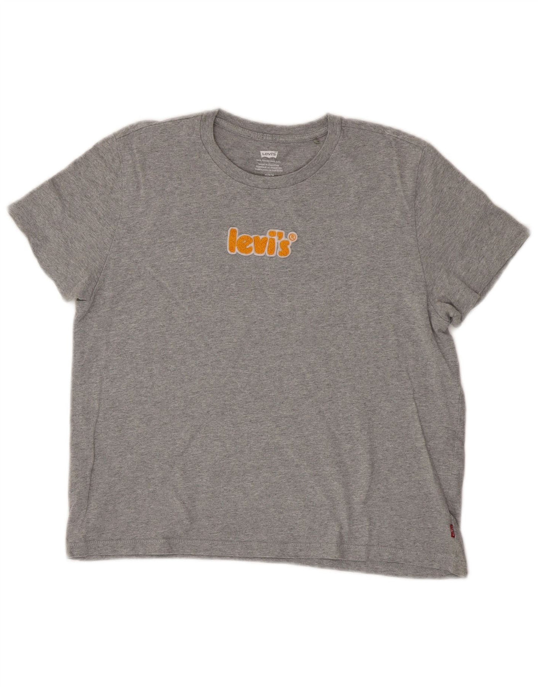 Tricou cu grafic crop Levi's pentru femei, UK 14, gri mediu