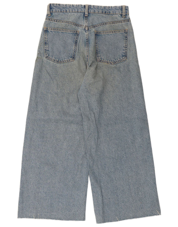 Blugi pentru femei Zara cu talie înaltă, cu picioare largi, EU 36 XS L26 L25 Albastru Bumbac