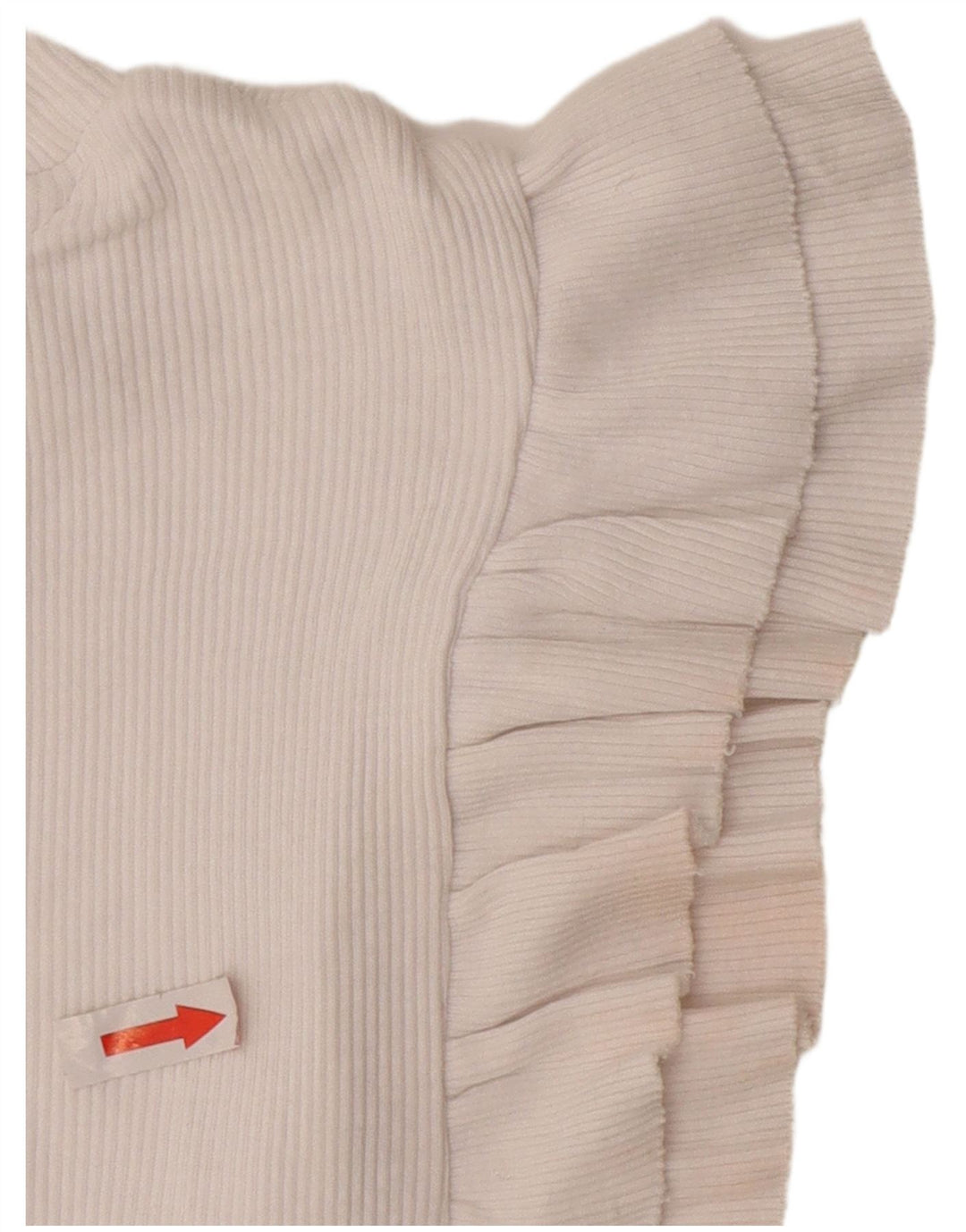 Bluză Crop Top Femei Zara UK 12 Bumbac Alb Mediu