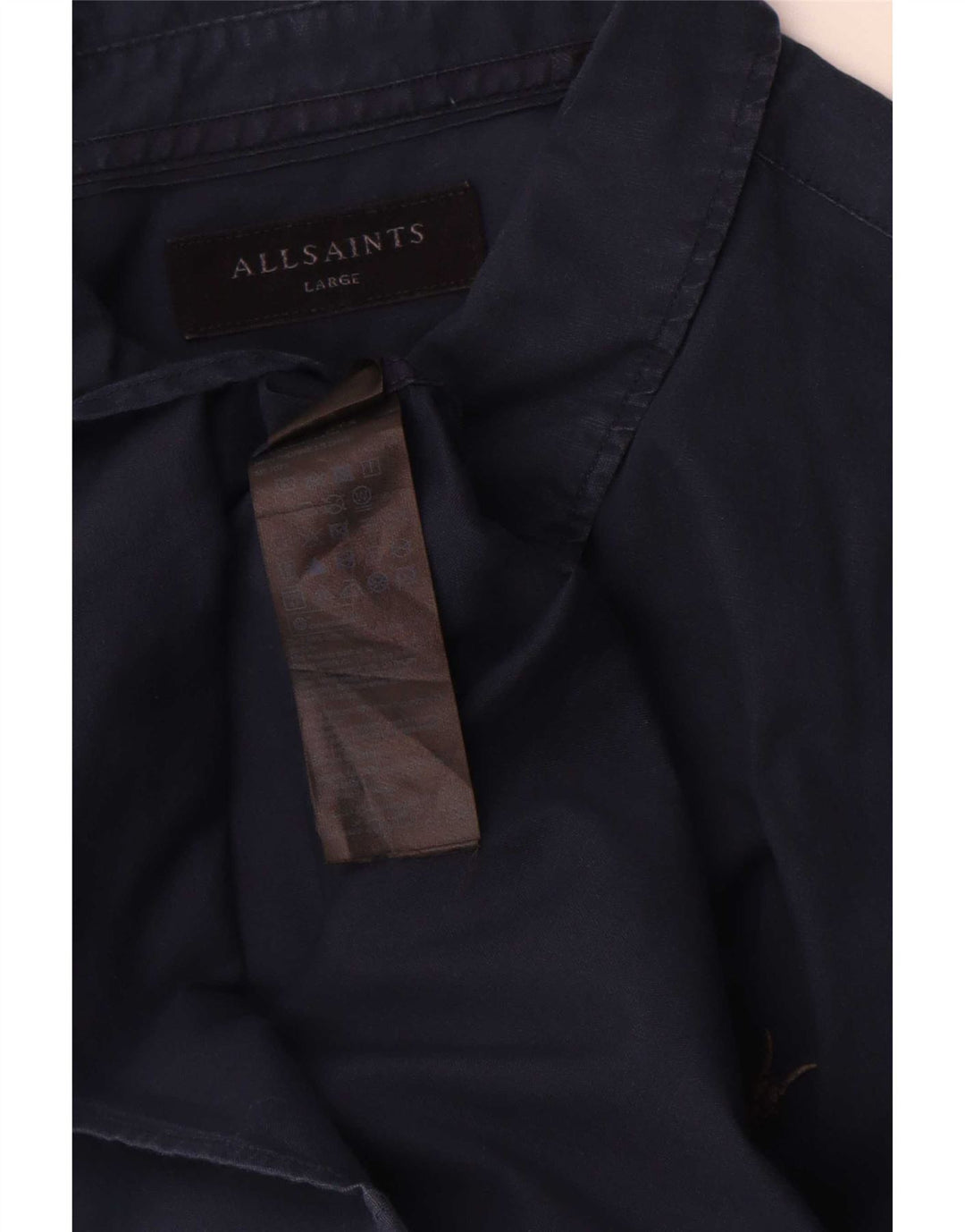 Cămașă pentru bărbați All Saints Regular Fit Bumbac mare, albastru bleumarin