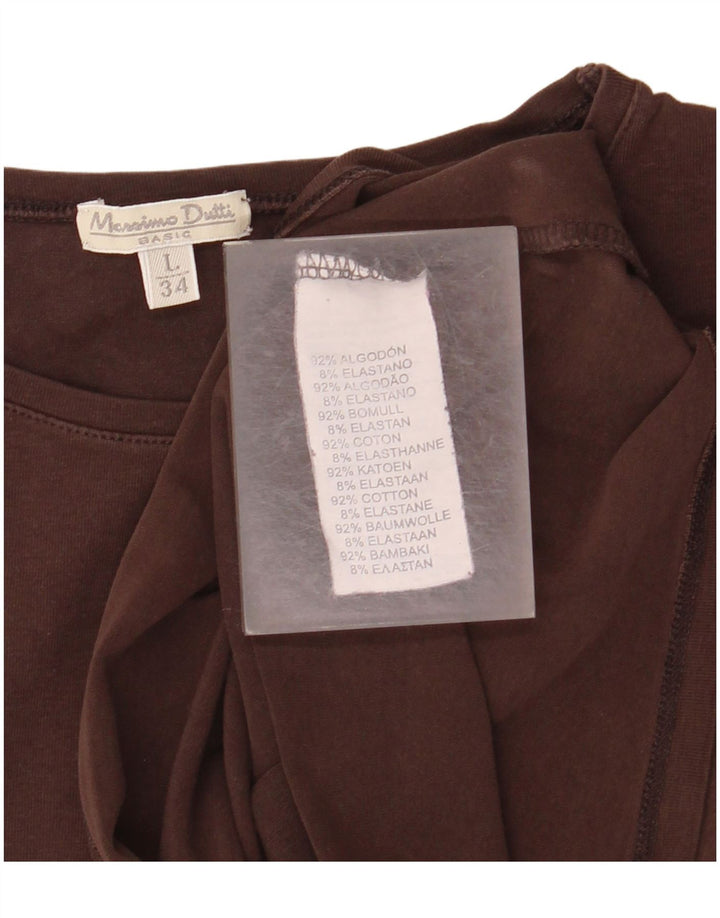 MASSIMO DUTTI Tricou pentru femei Top UK 14 Mare Bumbac maro