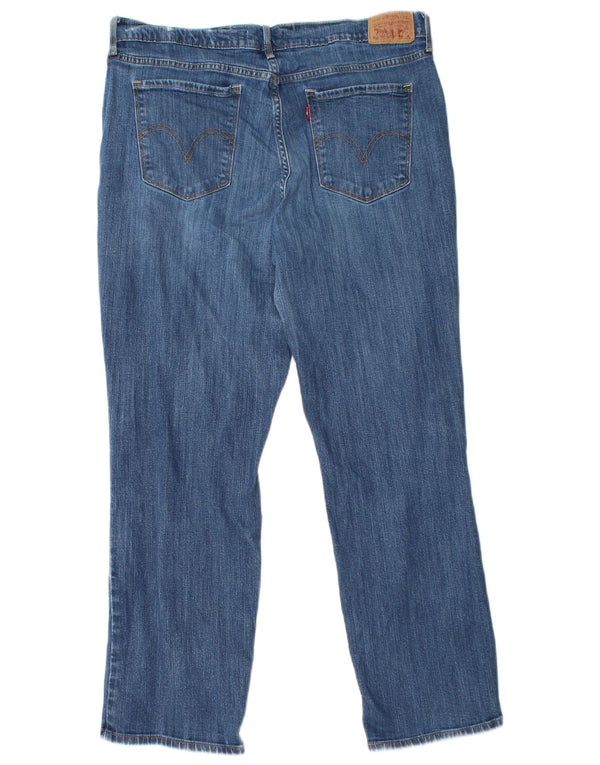 Blugi drepți cu talie înaltă Levi's 505 pentru femei US 14 XL W32 L28 Bumbac albastru