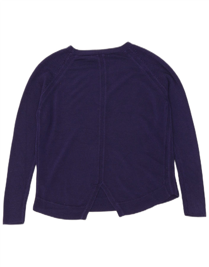 Pulover pentru femei Marks & Spencer cu decolteu cu barca UK 12 Medium Bleumarin