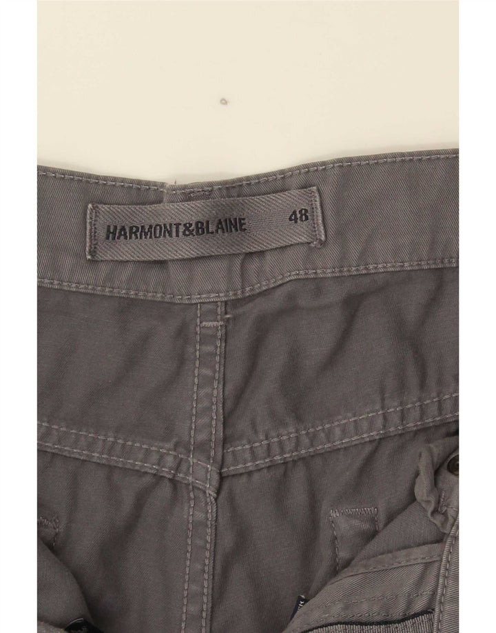 Pantaloni casual drepti pentru bărbați Harmont & Blaine IT 48 bumbac gri mediu
