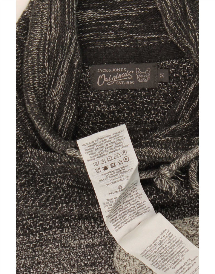 Pulover Jack & Jones pentru bărbați cu gât rulat, bumbac color bloc, gri mediu