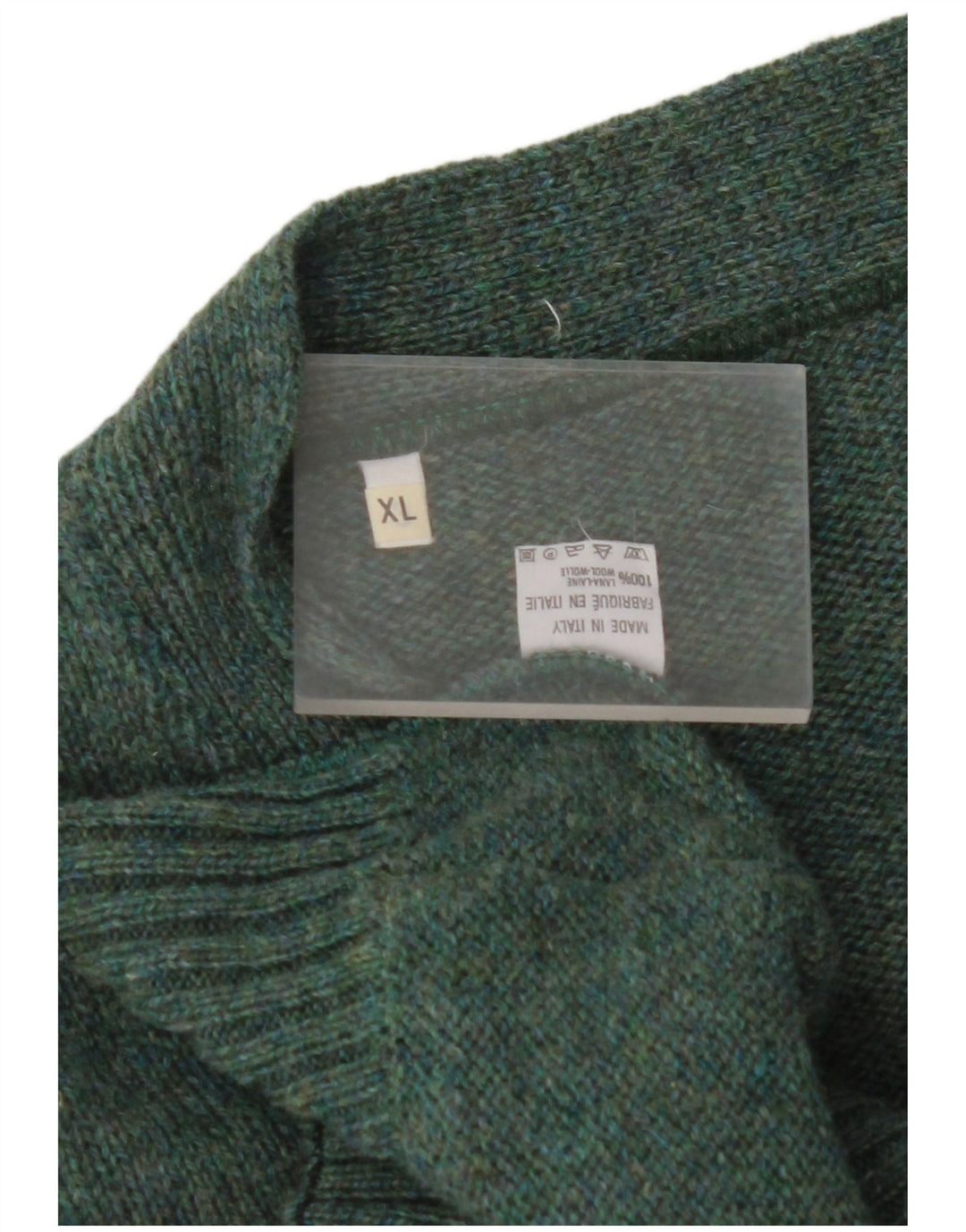 Pulover cardigan pentru bărbați VINTAGE XL Lână verde