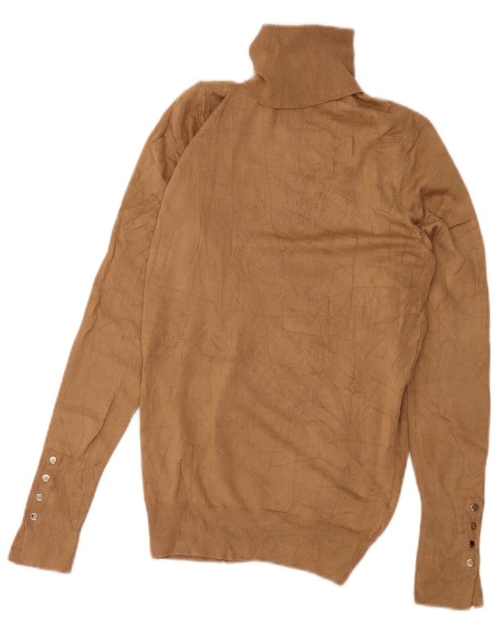Pulover pentru femei cu gât rulat Zara UK 12 maro mediu