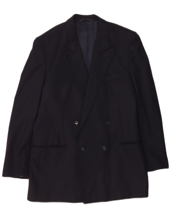 Jachetă vintage pentru bărbați cu două piepturi IT 50 mare bleumarin