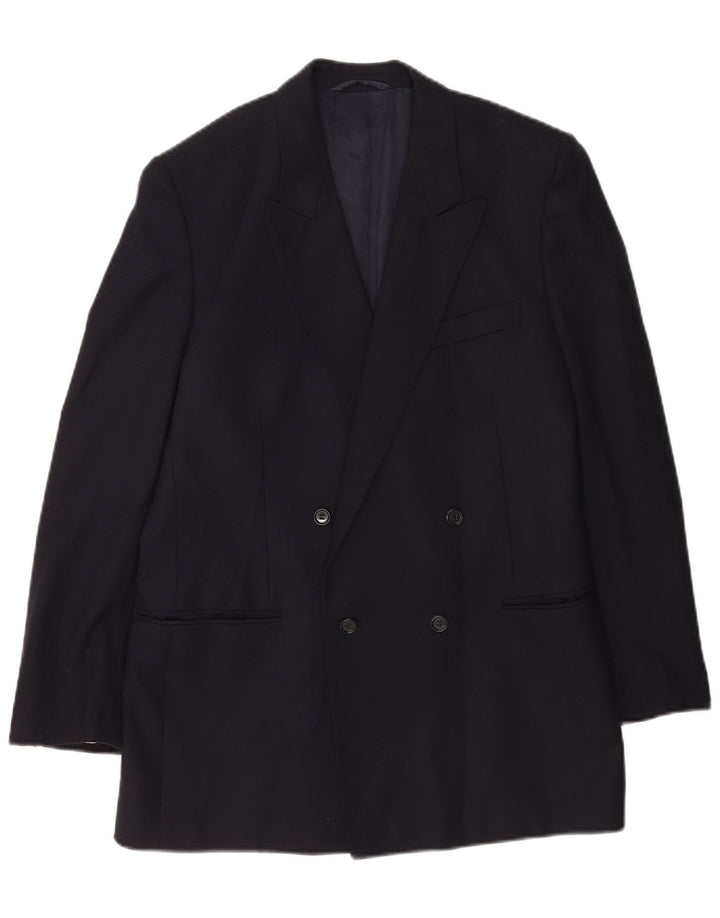 Jachetă vintage pentru bărbați cu două piepturi IT 50 mare bleumarin