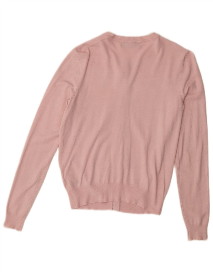 MARKS & SPENCER Pulover cardigan pentru femei UK 8 Small Pink Viscose