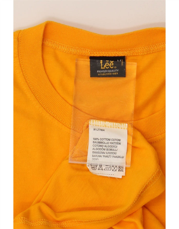 LEE Womens Top Long Sleeve UK 12 Medium Yellow Cotton Vintage Lee and Second-Hand Lee from Messina Hembry 