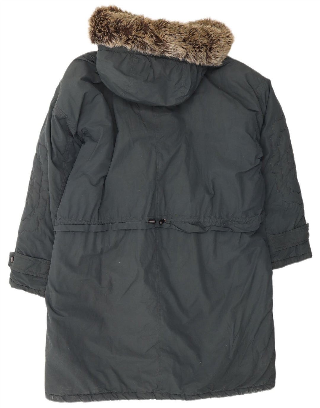 K-WAY Womens Hooded Padded Coat UK 20 2XL Grey Cotton Vintage K-Way and Second-Hand K-Way from Messina Hembry 