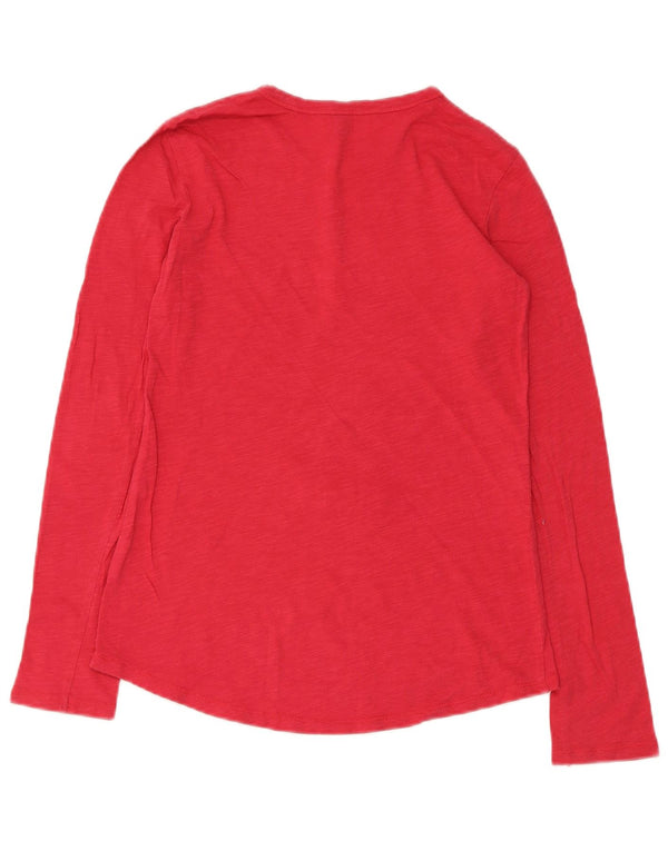 Benetton Fete Top Grafic Maneca Lunga 10-11 Ani XL Bumbac Roz