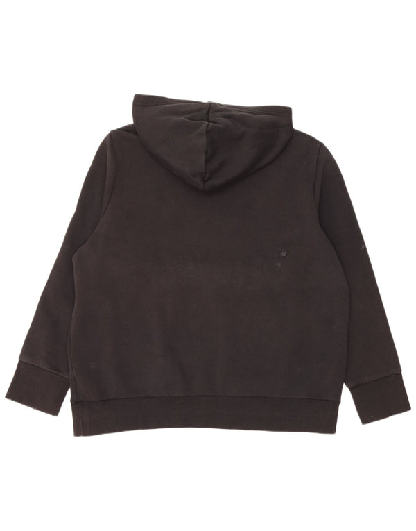 ADIDAS Pulover cu glugă cu grafic pentru femei UK 24/26 2XL bumbac negru