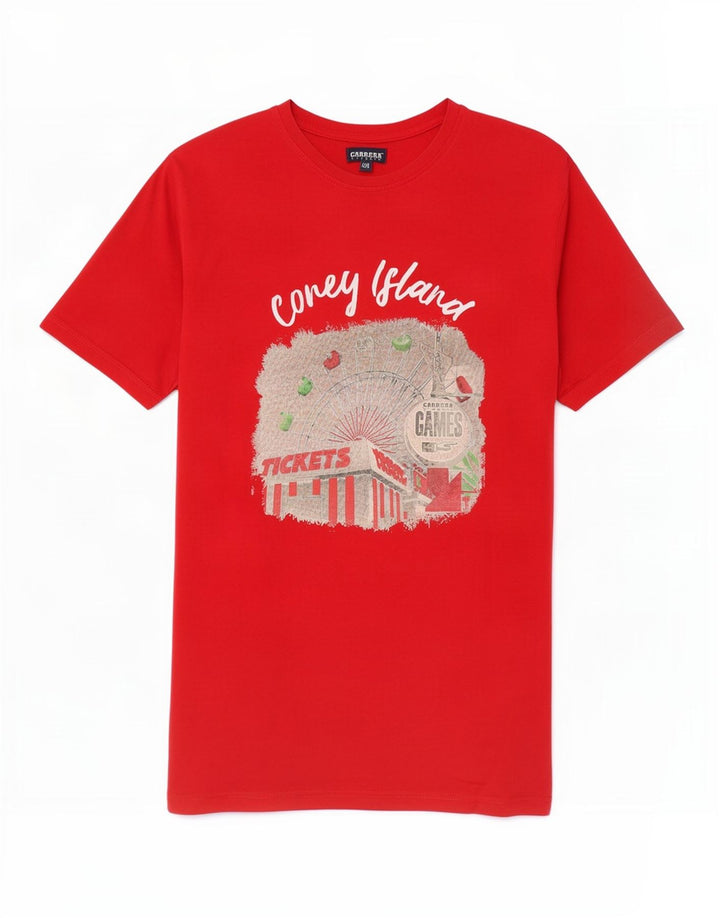 Tricou grafic Carrera pentru bărbați Top 2XL bumbac roșu