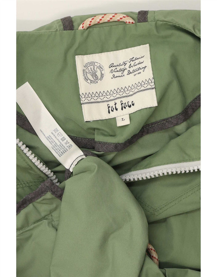 Jachetă de ploaie supradimensionată pentru femei Fat Face UK 16, mare, verde, bumbac