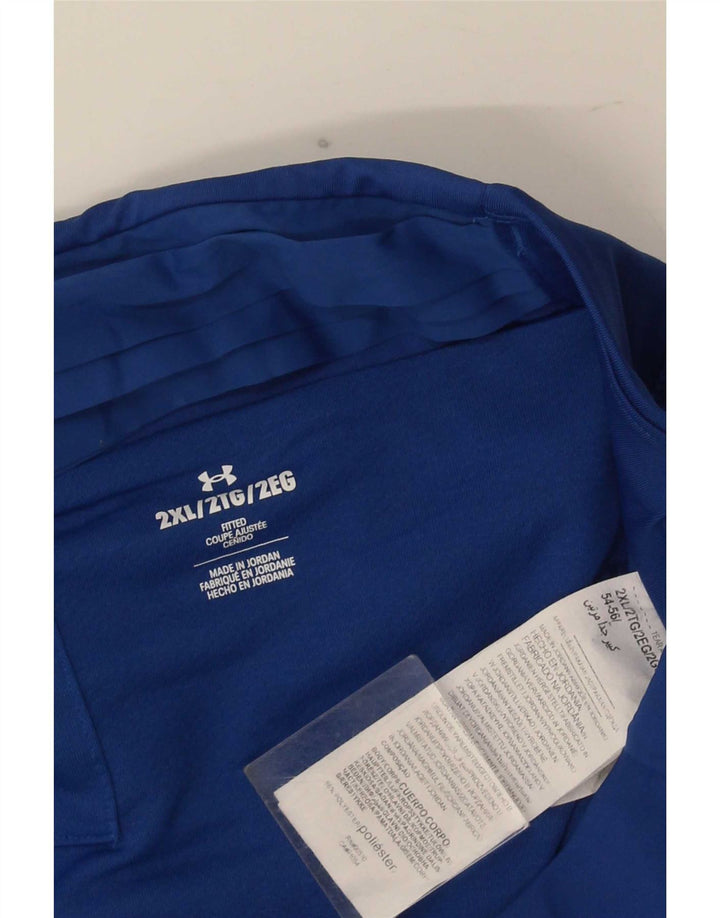 Pantaloni scurți sport Under Armour pentru bărbați, 2XL, poliester color block, albastru