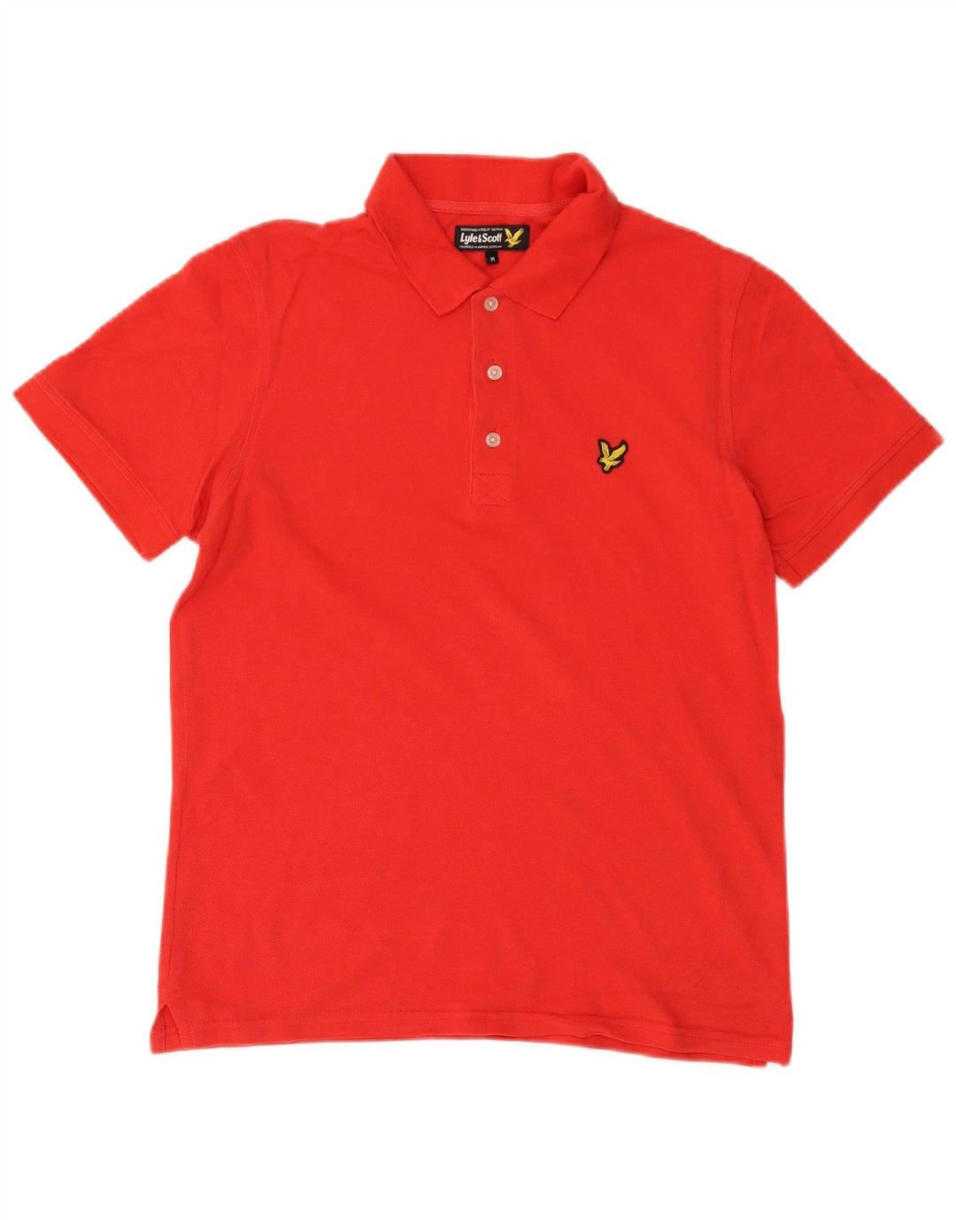 Tricou polo Lyle & Scott pentru bărbați, bumbac roșu mediu