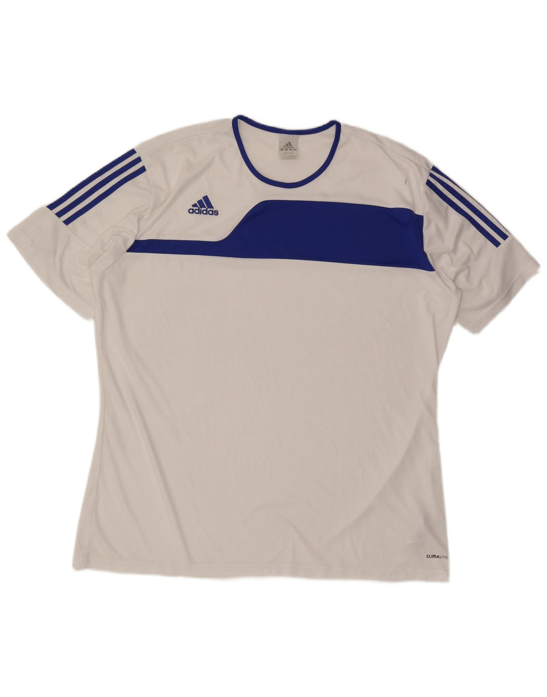 Tricou Adidas Climalite pentru bărbați Top 2XL, alb, poliester color bloc