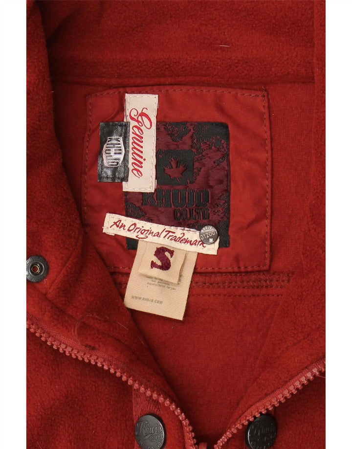 KHUJO Womens Fleece Gilet UK 10 Small Maroon Polyester Vintage KHUJO and Second-Hand KHUJO from Messina Hembry 