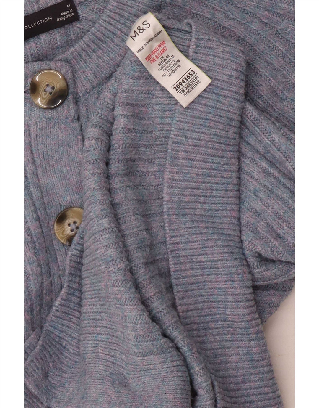 Pulover cardigan pentru femei Marks & Spencer UK 14 Medium Blue Acrylic