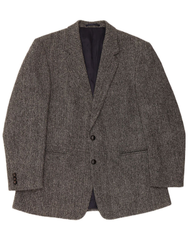 HARRIS TWEED Jachetă cu blazer obișnuit pentru bărbați Mărimea 42, mare, gri, oase