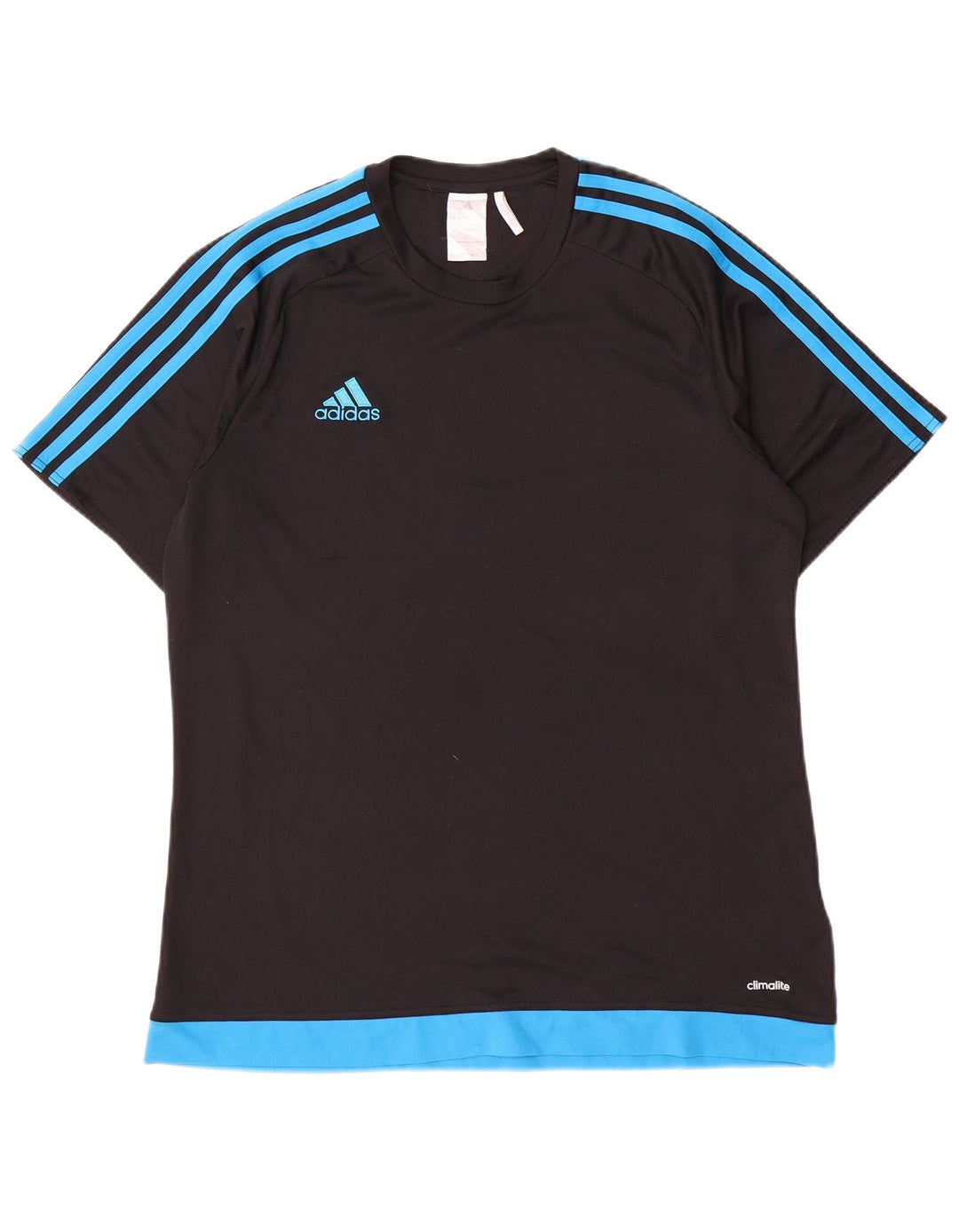 Tricou Adidas Climalite pentru bărbați Top mare din poliester negru
