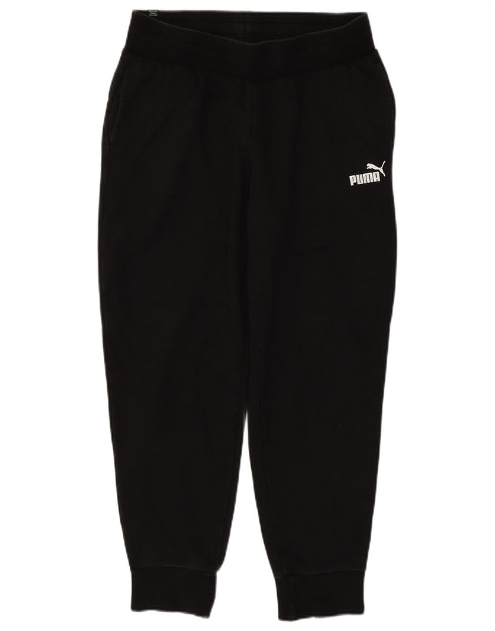 Pantaloni de trening Puma pentru bărbați Joggeri, bumbac mediu negru