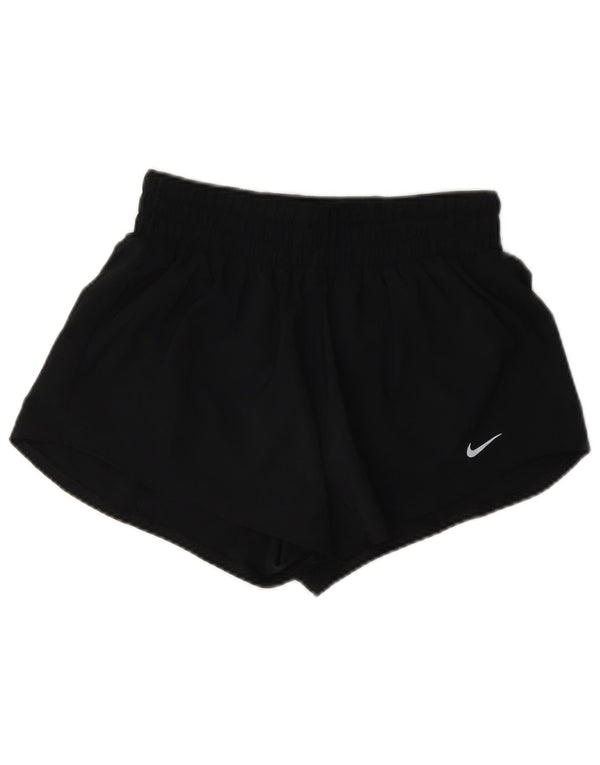 Pantaloni scurți sport Nike Dri Fit pentru femei UK 8 Small Negru Poliester