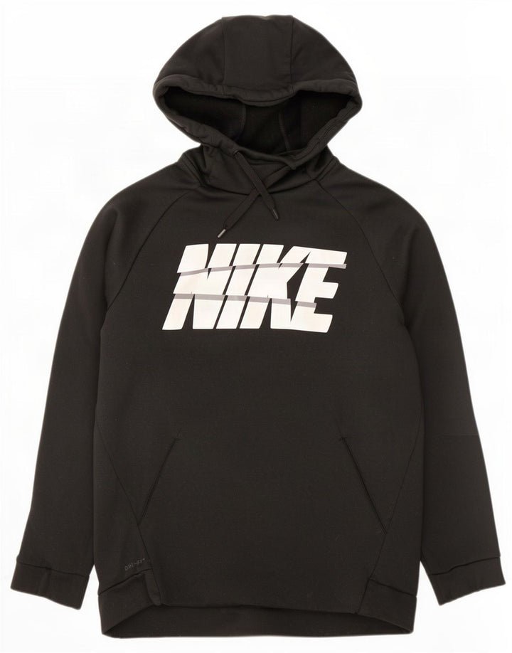 Pulover Nike Dri Fit Graphic pentru bărbați, poliester mediu negru