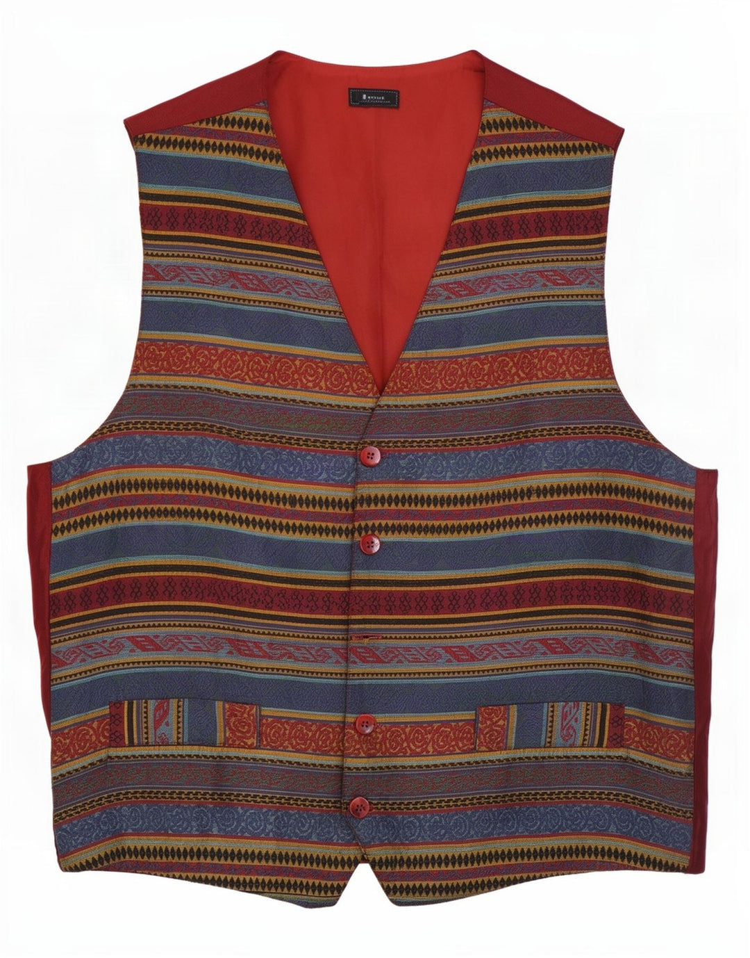 Vestă vintage pentru bărbați, mijlocie, multicoloră, Fair Isle