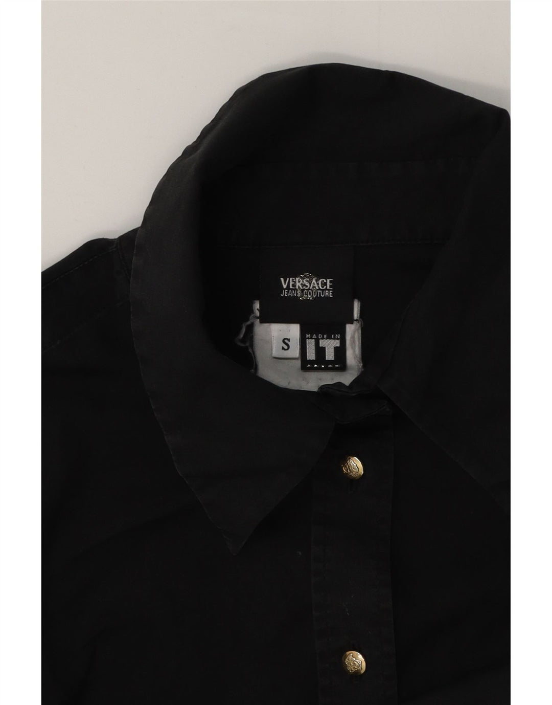 Cămașă formală Versace pentru femei UK 10 Small Black