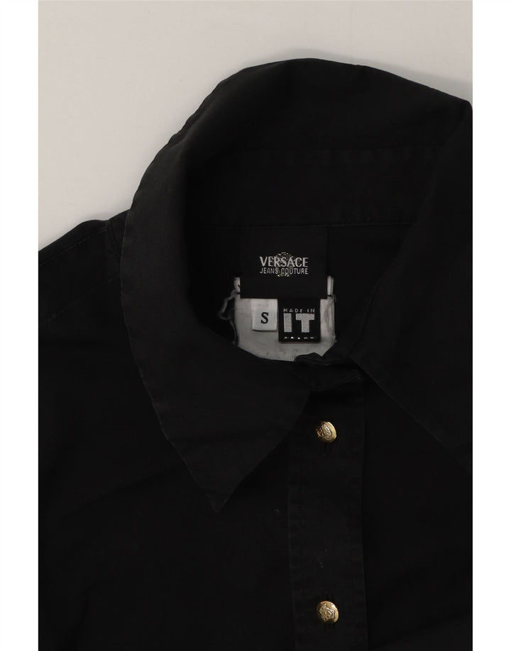Cămașă formală Versace pentru femei UK 10 Small Black
