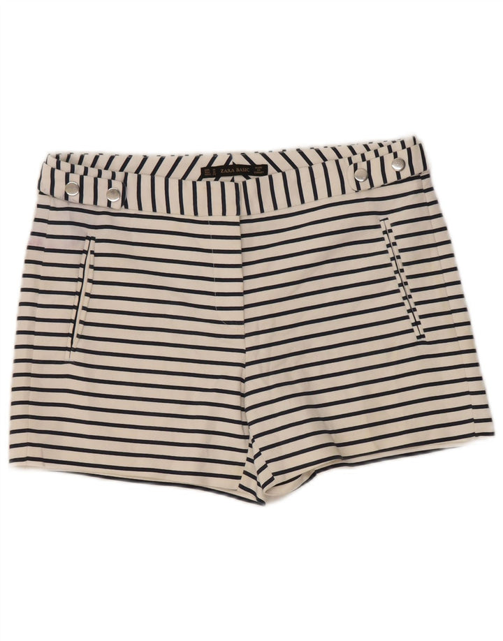 Pantaloni caldi pentru femei Zara Medium W30 Bumbac cu dungi albe