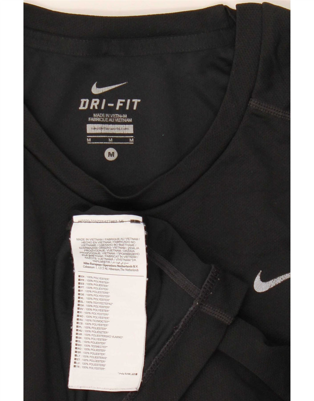 Tricou Nike Dri Fit pentru bărbați Top Mediu Negru Poliester
